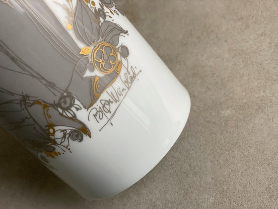Image 1 of XL Skandinavisch Vintage Björn Wiinblad Vase Sammuramat, Rosenthal, Golddekor
