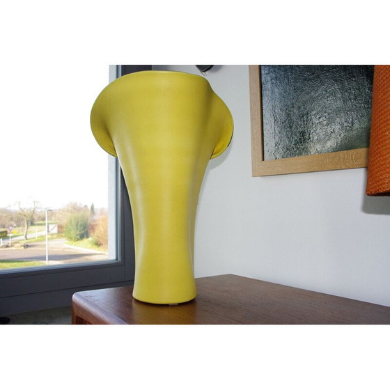 Image 1 of Gelbe Keramikvase von Fernand Elchinger