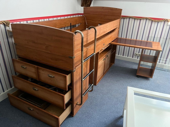 Image 1 of Komplettes maritimes halbhohes Schlafmöbel-Set mit viel Stauraum von der Top-Marke Gautier