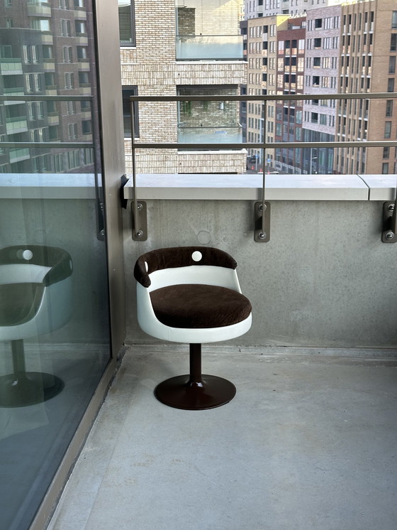 Image 1 of Space Age Tulip Chair Teddy Brown 1970