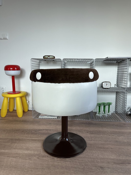 Space Age Tulip Chair Teddy Brown 1970