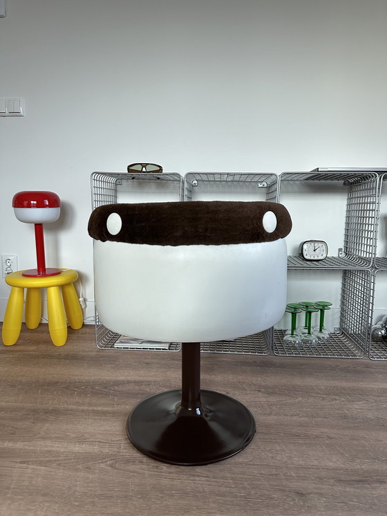 Image 1 of Space Age Tulip Chair Teddy Brown 1970