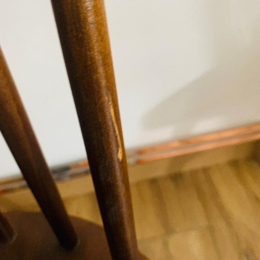 Satz von 4 Vintage Möbel Stühlen, braun