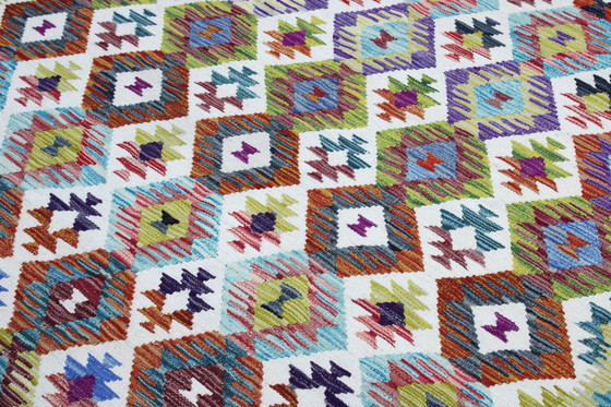 Image 1 of Original Old Style Kelim Afghan 243 X 169 Cm Top Zustand