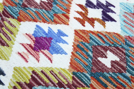 Image 1 of Original Old Style Kelim Afghan 243 X 169 Cm Top Zustand