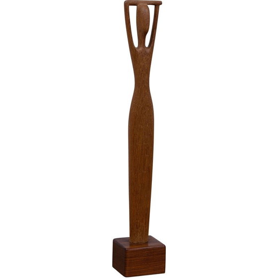 Image 1 of Vintage-Skulptur aus Teakholz von Johnny Mattsson, Schweden