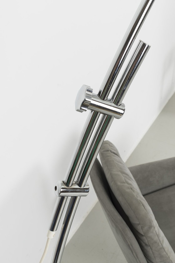 Image 1 of Vintage Bogenlampe aus Chrom