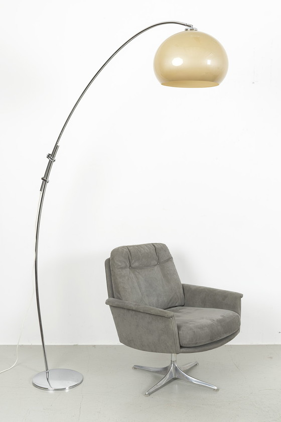 Image 1 of Vintage Bogenlampe aus Chrom