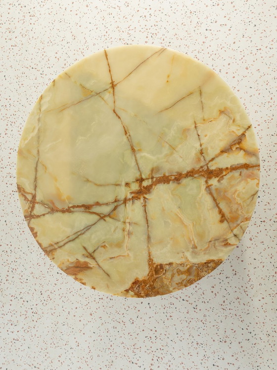 Image 1 of  Einzigartiger Onyx-Esstisch, Ø 110 Cm