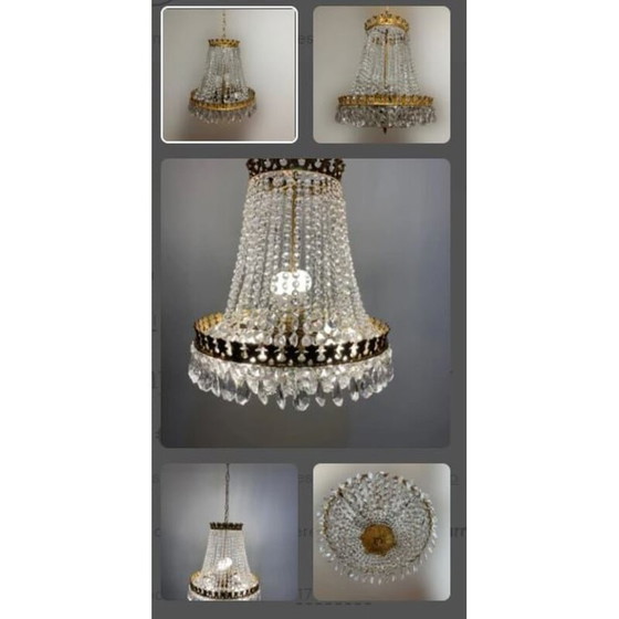 Image 1 of Vintage-Kristall-Kronleuchter, 1960er Jahre