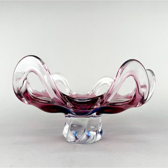 Image 1 of Schale aus tschechischem Kunstglas von Josef Hospodka für Chribska Glassworks, 1960er Jahre