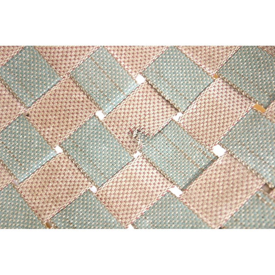 Image 1 of Skandinavischer Vintage-Schaukelstuhl aus Sackleinen, Schweden 1970