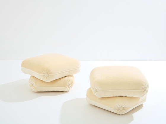 Image 1 of Jacques Charpentier Für Maison Jansen Paar Ottomane Mohair Samt 1970S