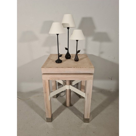Image 1 of Satz von 3 Bronzelampen von Augustin Granet für Objet Insolite, 1990