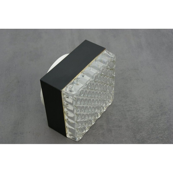 Image 1 of Quadratische Deckenleuchte aus Glas, 1960
