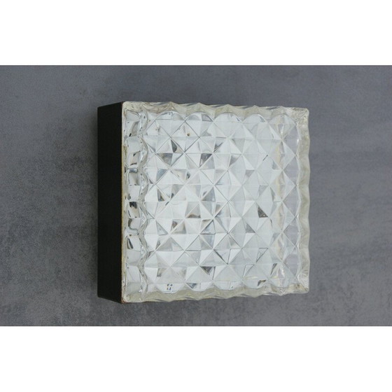 Image 1 of Quadratische Deckenleuchte aus Glas, 1960