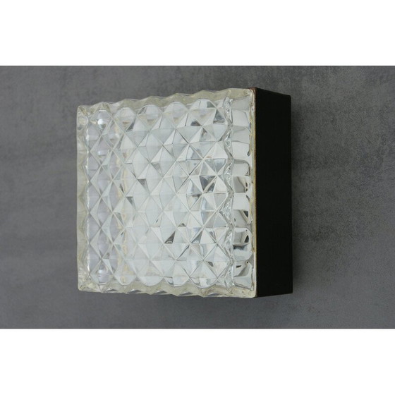 Image 1 of Quadratische Deckenleuchte aus Glas, 1960