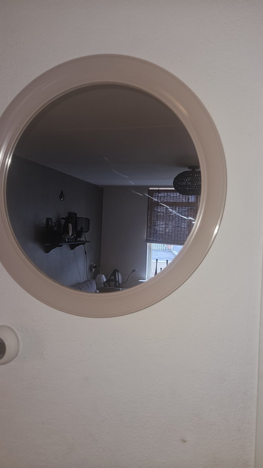 Beige Space Age-Spiegel 1970er Jahre