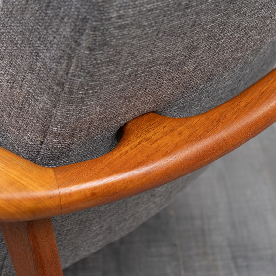 Image 1 of 60er Jahre Teak Sessel, organisch, neu gepolstert und bezogen