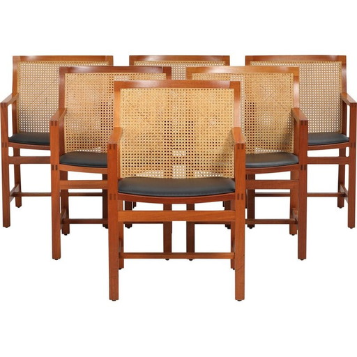 Satz von 6 Vintage-Sesseln von Rud Thygesen und Johnny Sørensen, Dänemark 1980er