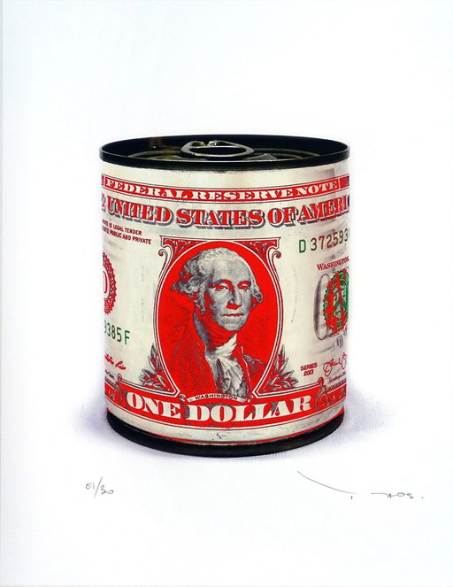 Tehos - Ein-Dollar-Blechdose Roter Aufdruck