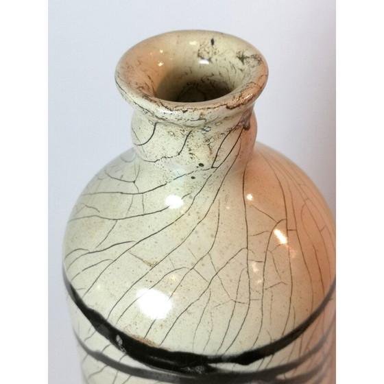 Image 1 of Zweifarbige handgefertigte Keramikvase, Europa 1960