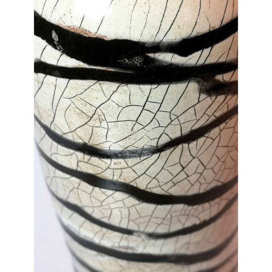 Image 1 of Zweifarbige handgefertigte Keramikvase, Europa 1960