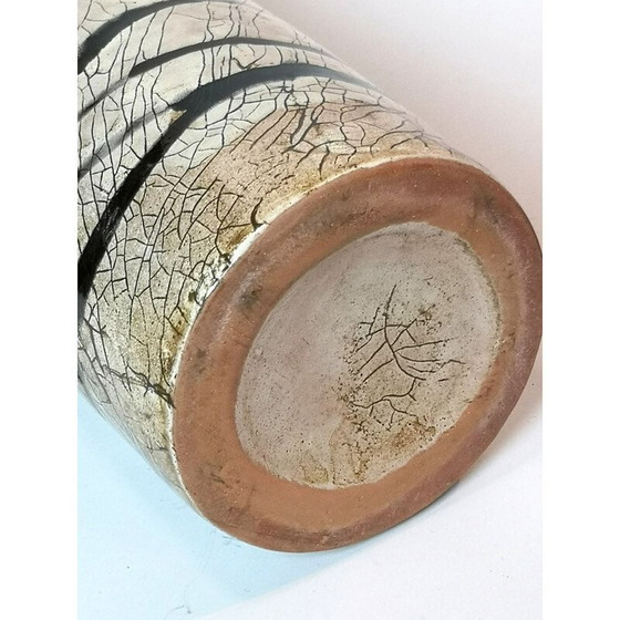 Image 1 of Zweifarbige handgefertigte Keramikvase, Europa 1960