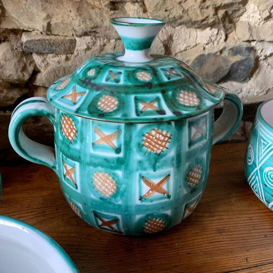 Image 1 of Satz von 6 Vintage-Keramikstücken aus Vallauris von Robert Picault