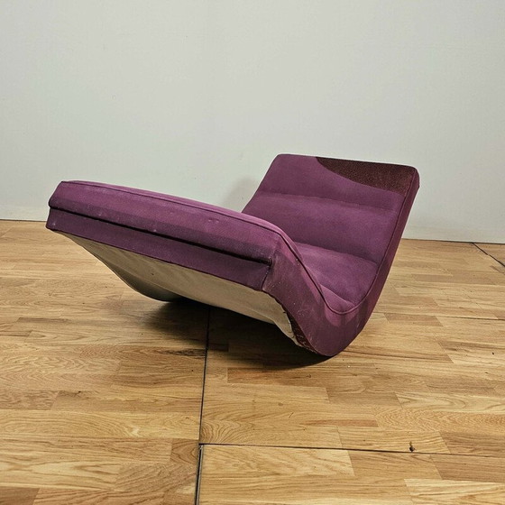 Image 1 of Paar Vintage-Sessel mit Querverstrebungen und besticktem Canovas-Stoff von Lesage, 1950