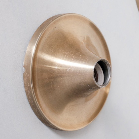 Image 1 of Paar Wandlampen aus Messing, Italien 1970er Jahre