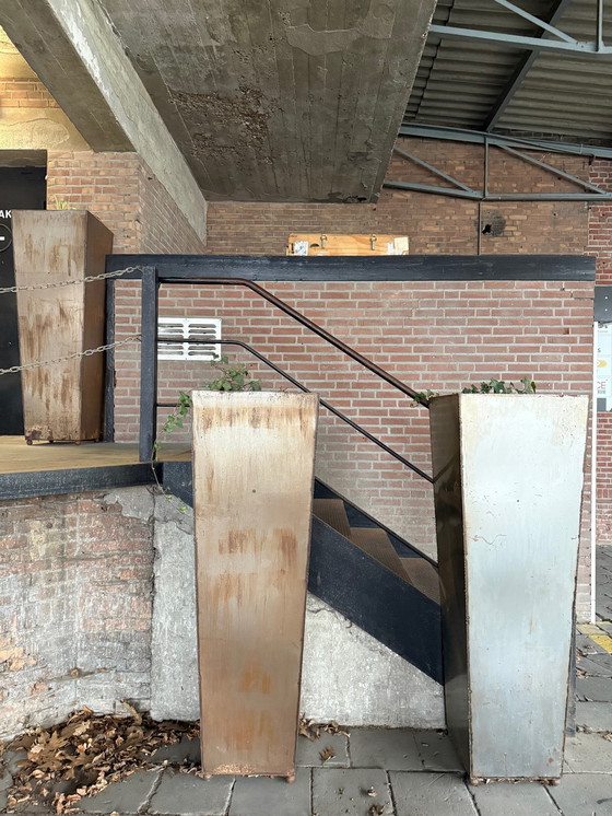 Image 1 of 3x Vintage High Stahl Pflanzgefäße