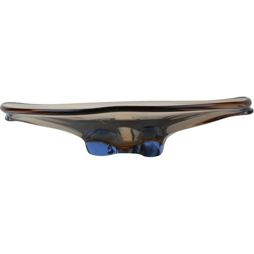 Schale aus Kunstglas von Zelezno Borske Sklo, Tschechoslowakei 1960