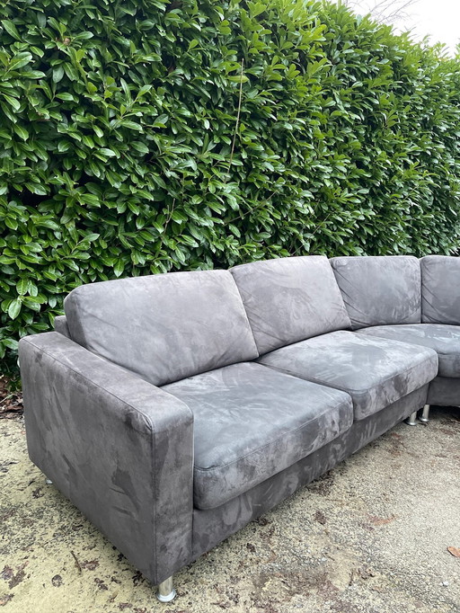 Schönes großes Antraciet Ecksofa