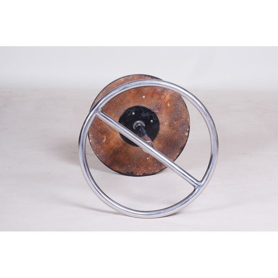 Image 1 of Vintage Holz und Stahl Klavierhocker, 1930er Jahre