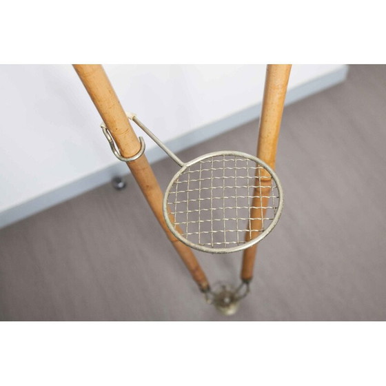 Image 1 of Atypische Pflanzendrehtür aus Bambus und Messing für Innenräume, Suise 1960