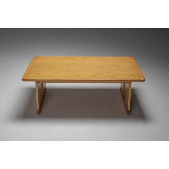 Image 1 of Vintage Couchtisch aus Kiefernholz von Afra und Tobia Scarpa für Maxalto, Italien 1970