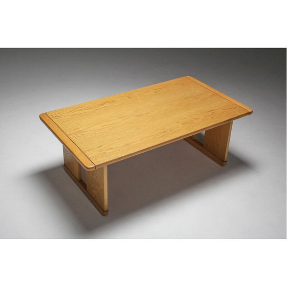 Image 1 of Vintage Couchtisch aus Kiefernholz von Afra und Tobia Scarpa für Maxalto, Italien 1970