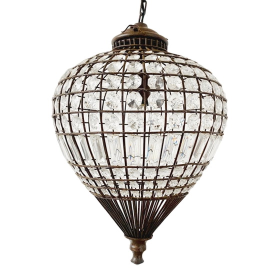 Image 1 of Französisch Mid Century Ballon-Kronleuchter Empire-Stil