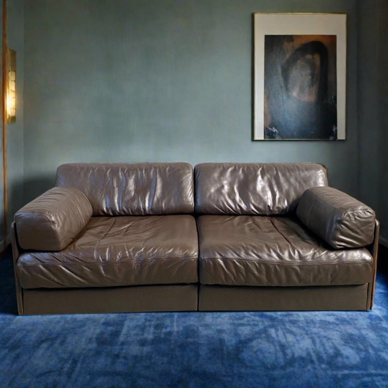 Image 1 of De Sede Ds-76 Braunes Leder Design 2-Sitzer Sofa