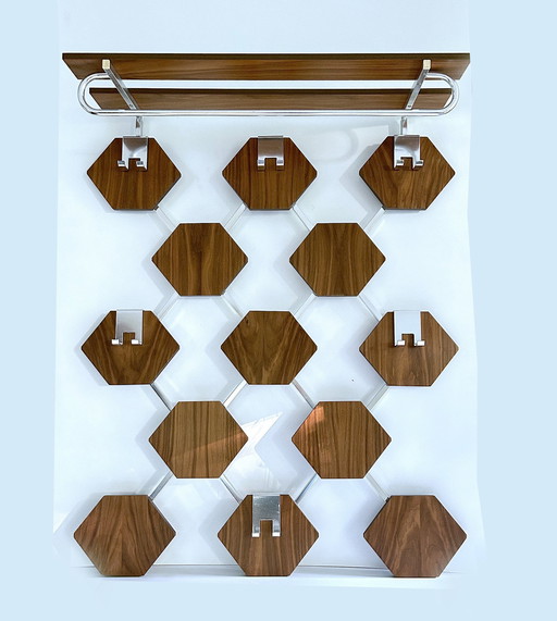 Vintage Danish Modern Honeycomb Garderobe