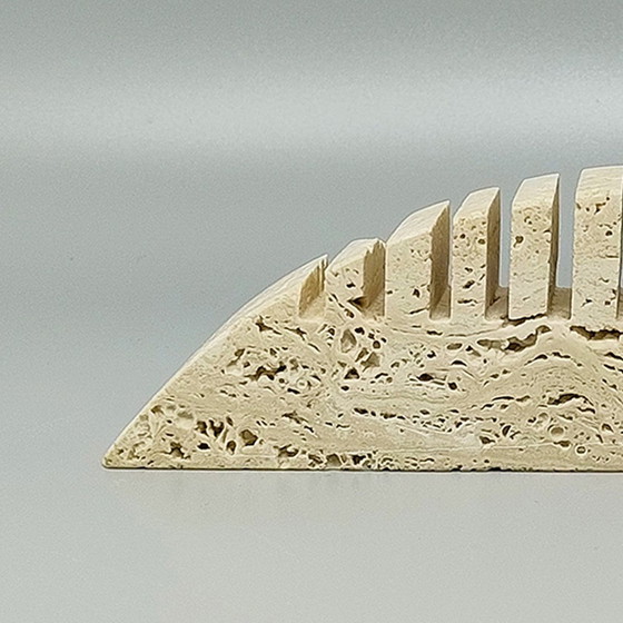 Image 1 of 1970er Original große Fischskulptur aus Travertin von Enzo Mari für F.Lli Mannelli