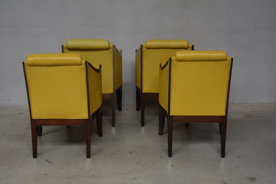 Image 1 of  4 X Art Deco Set mit Kartentisch