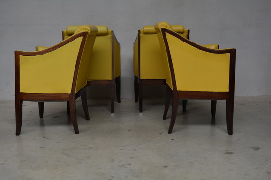 Image 1 of  4 X Art Deco Set mit Kartentisch