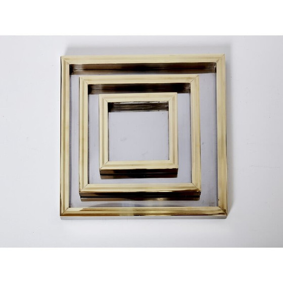 Image 1 of Satz von 3 Vintage-Schachteln aus Stahl und Messing, 1970