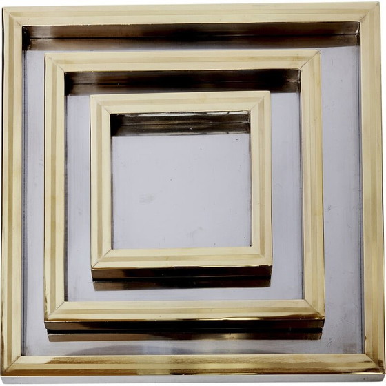 Image 1 of Satz von 3 Vintage-Schachteln aus Stahl und Messing, 1970