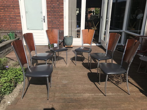 6x Vintage Esszimmerstühle