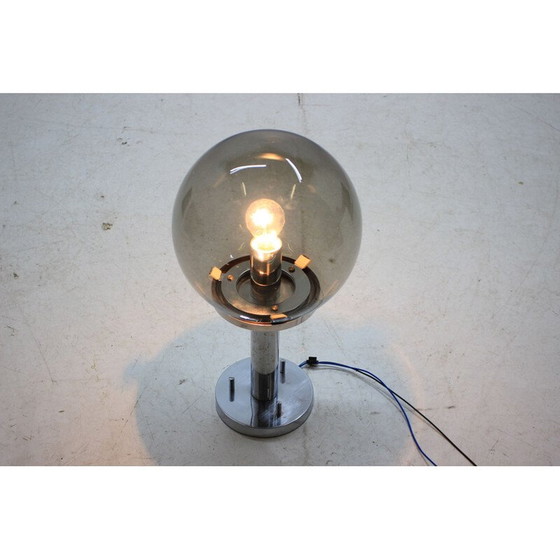 Image 1 of Vintage-Wandleuchte von Šenov aus Glas und Metall, Tschechien 1970