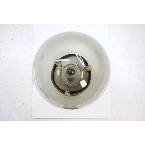 Image 1 of Vintage-Wandleuchte von Šenov aus Glas und Metall, Tschechien 1970