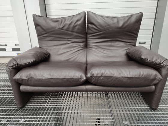 Image 1 of Cassina Maralunga 2-Sitzer-Ledersofa
